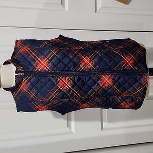 NWT! Women's Kim Roger's Plaid Quilted Vest Size Large